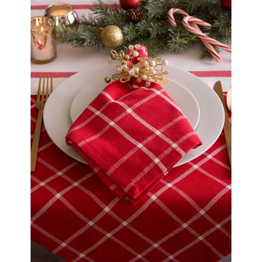 DII® Holly Berry Plaid Napkin Set, 6ct.